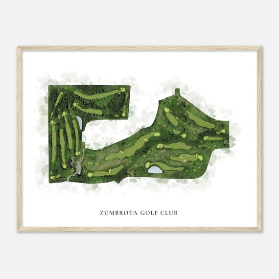 Zumbrota Golf Club Minnesota Classic Watercolor Map Golfer Gift Golf Wall Art Golf Poster Print Course Layout
