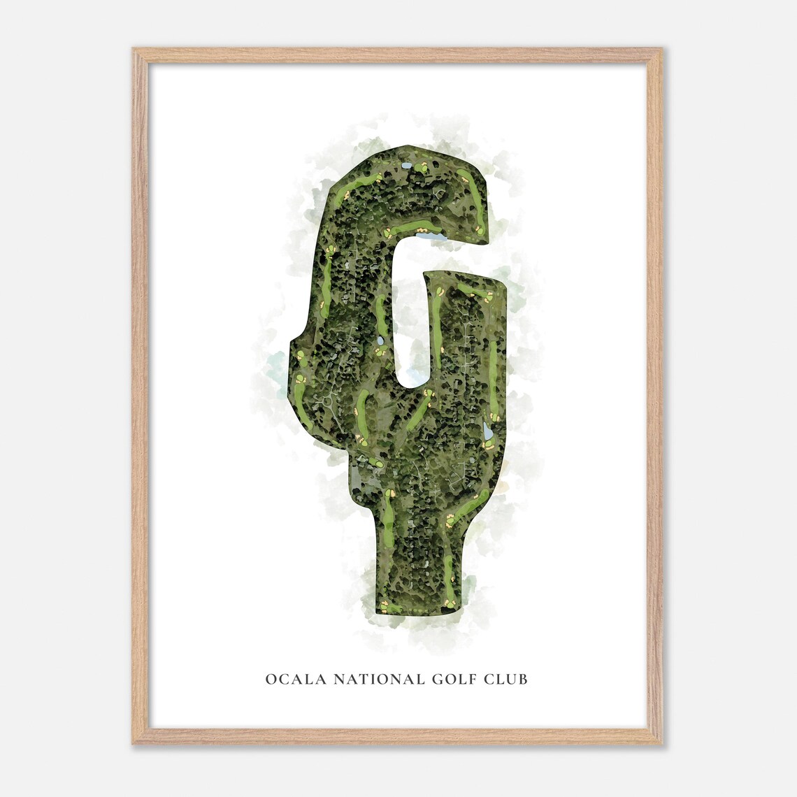 Ocala National Golf Club Ocala Florida Classic Watercolor Poster - Image 6