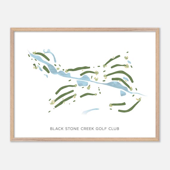 Black Stone Creek Golf Club In Germantown Wisconsin Modern Watercolor Map Golfer Gift Golf Wall Art Golf Poster Print