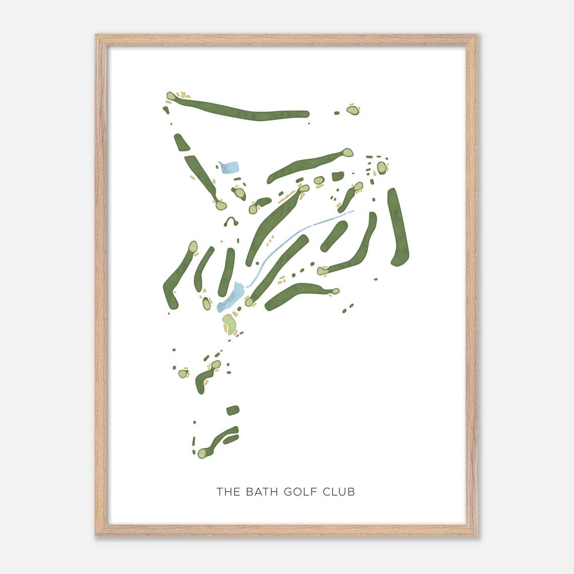 The Bath Golf Club Bath Maine Minimalist Modern Course Poster - Image 2