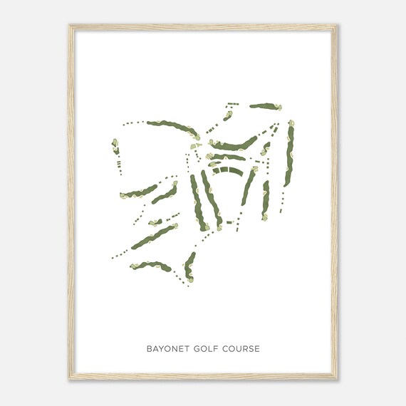 Bayonet Golf Course California Modern Watercolor Map Golfer Gift Golf Wall Art Golf Poster Print Course Layout