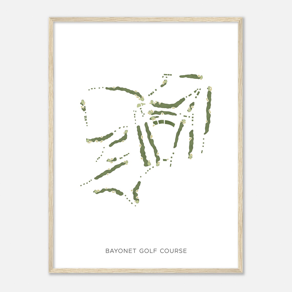 Bayonet Golf Course California Modern Watercolor Map Golfer Gift Golf Wall Art Golf Poster Print Course Layout