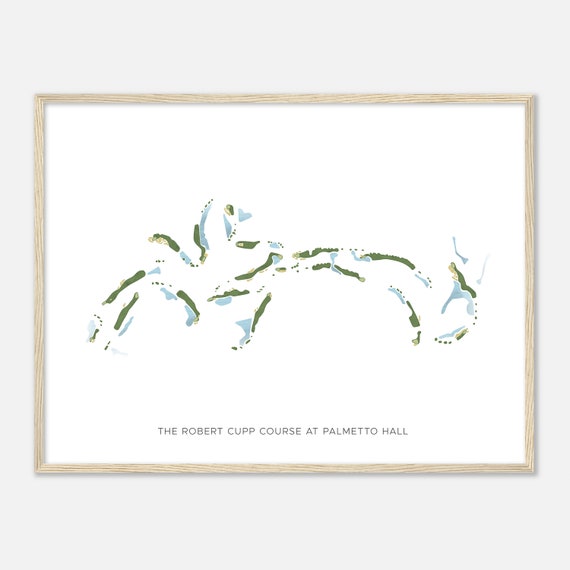 The Robert Cupp Course At Palmetto Hall South Carolina Modern Watercolor Map Golfer Gift Golf Wall Art Golf Poster Print