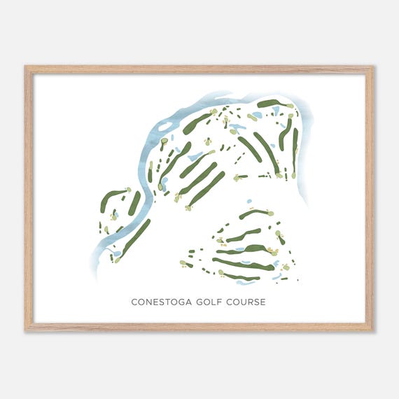 Conestoga Golf Course In Canada Modern Watercolor Map Golfer Gift Golf Wall Art Golf Poster Print Course Layout
