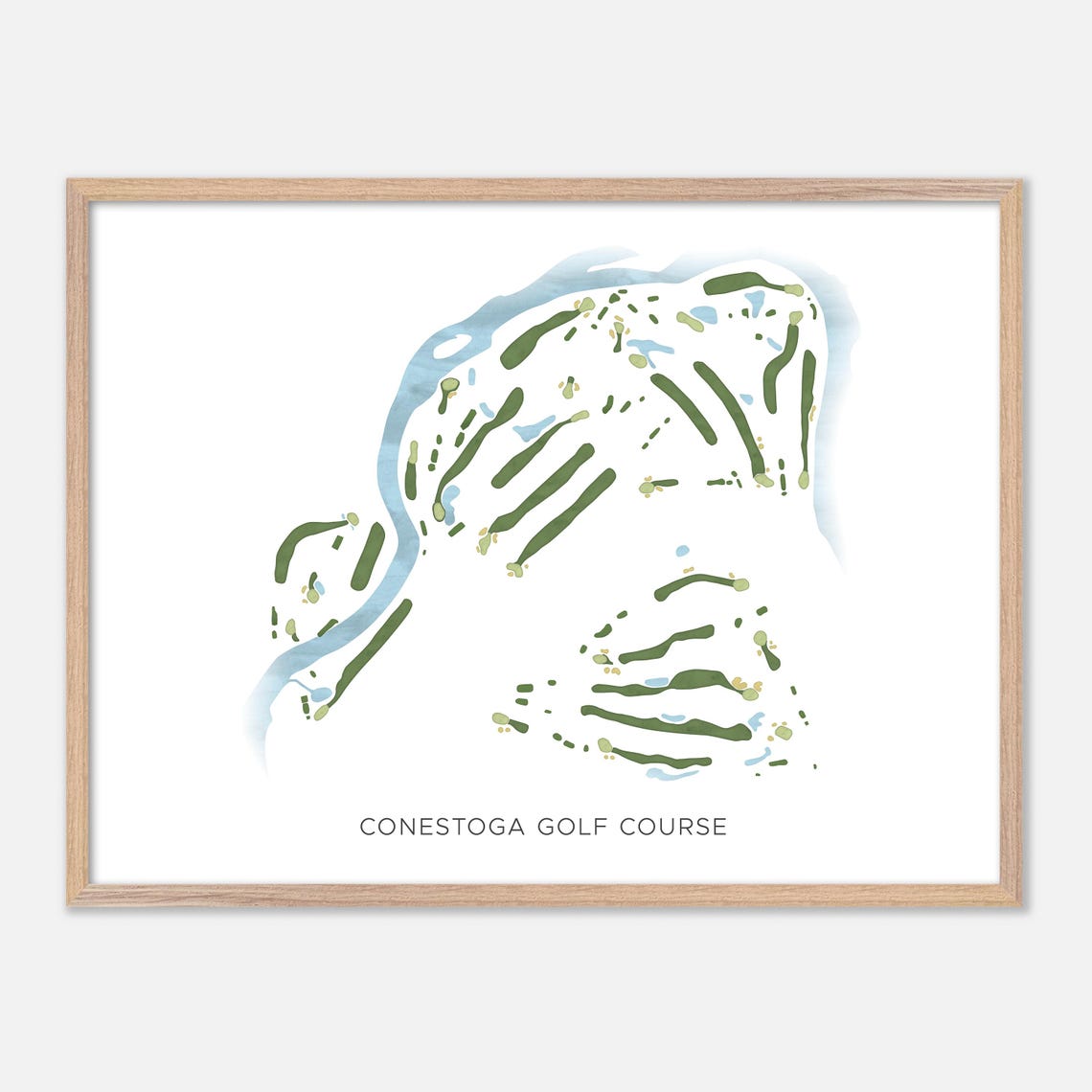 Conestoga Golf Course Canada Modern Watercolor Golf Map Poster