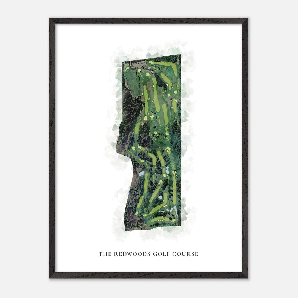 The Redwoods Golf Course Canada Classic Watercolor Map Poster - Image 2
