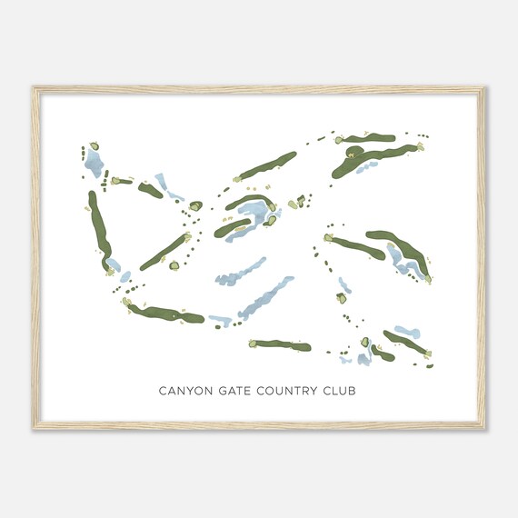 Canyon Gate Country Club Nevada Modern Watercolor Map Golfer Gift Golf Wall Art Golf Poster Print Course Layout