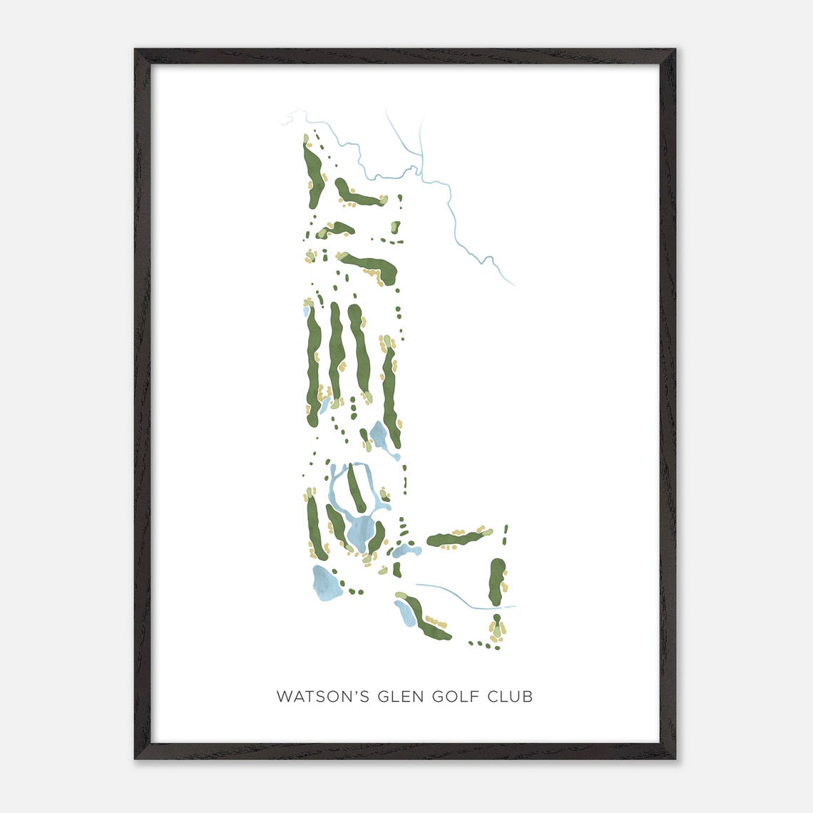 Watson's Glen Golf Club Canada Minimalist Style Golf Map Poster - Image 2