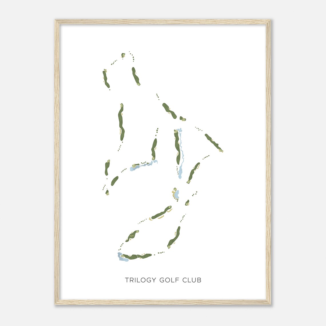 Trilogy Golf Club Arizona Modern Watercolor Map Golfer Gift Golf Wall Art Golf Poster Print Course Layout - Image 2