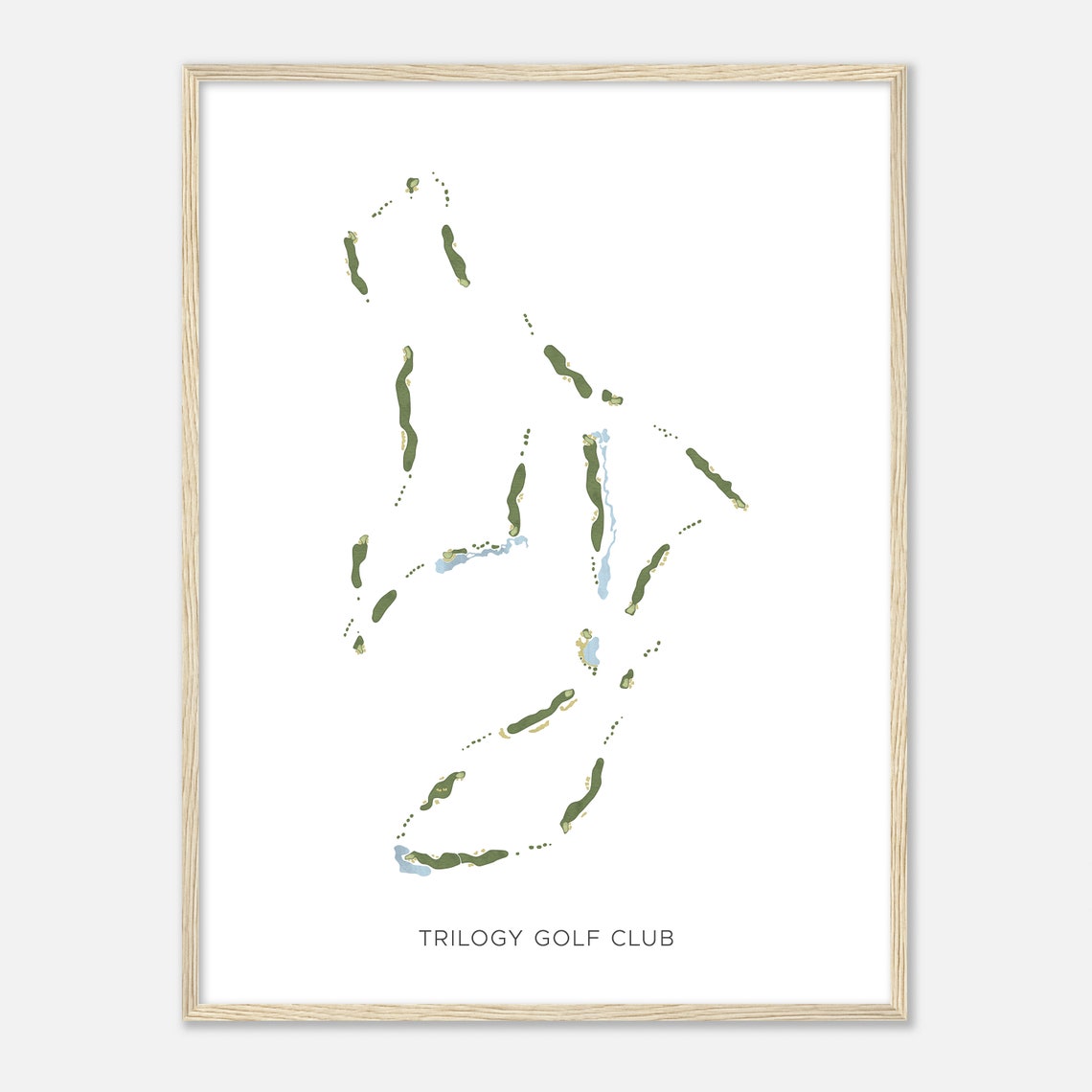 Trilogy Golf Club Modern Course Map Minimalist Golfer Art Poster - Image 2