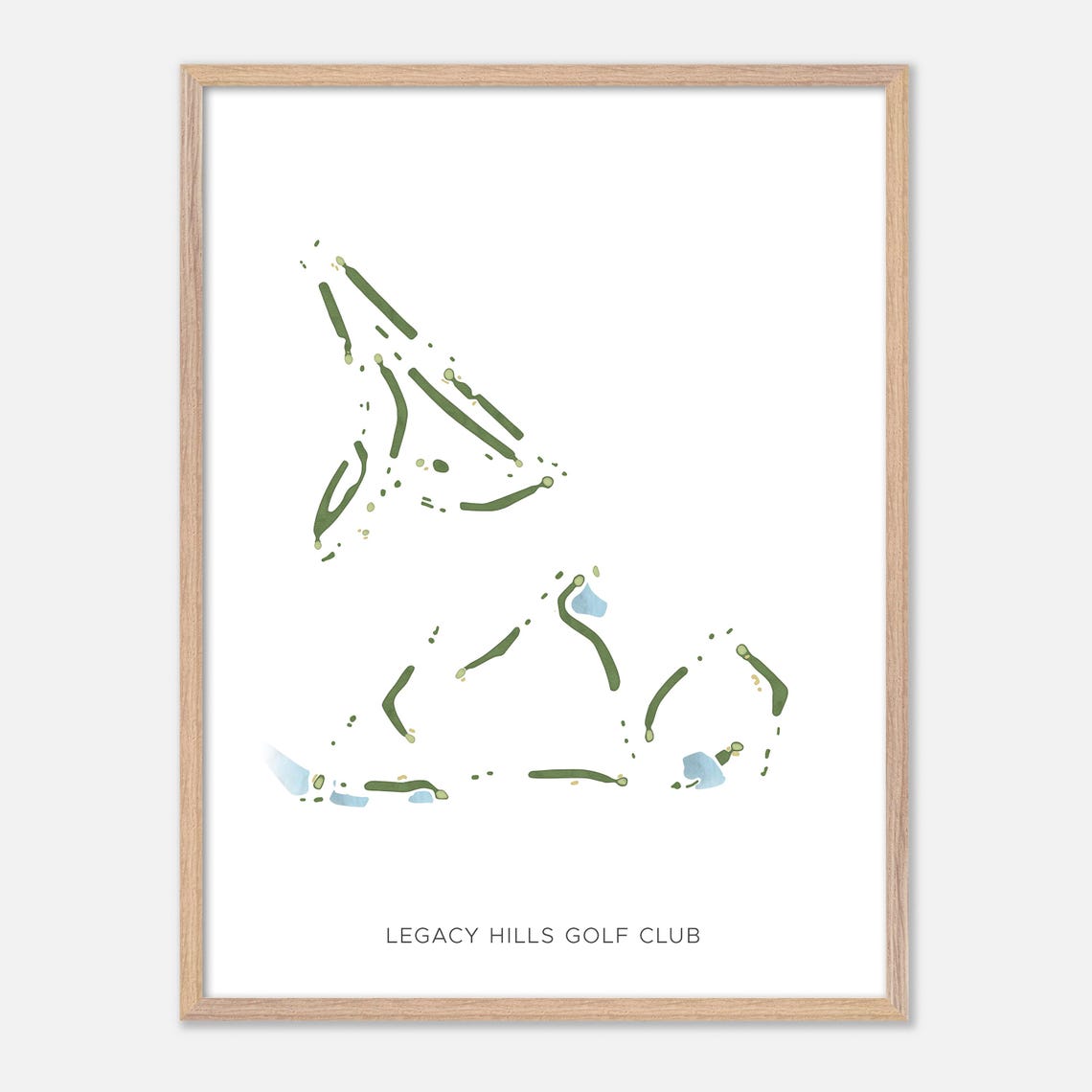 Legacy Hills Golf Club Indiana Minimalist Golf Course Map Wall Art - Image 6