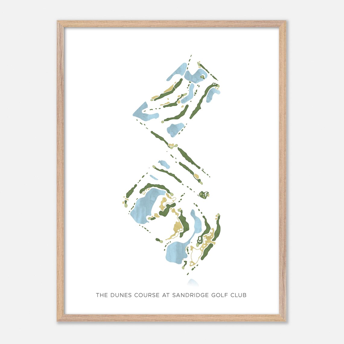 The Dunes Course at Sandridge Golf Club Vero Beach Florida Modern Map Poster - Image 6