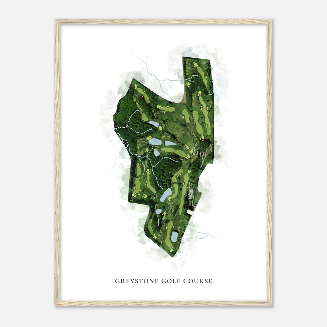 Greystone Golf Course Maryland Classic Watercolor Course Map Poster - Image 2