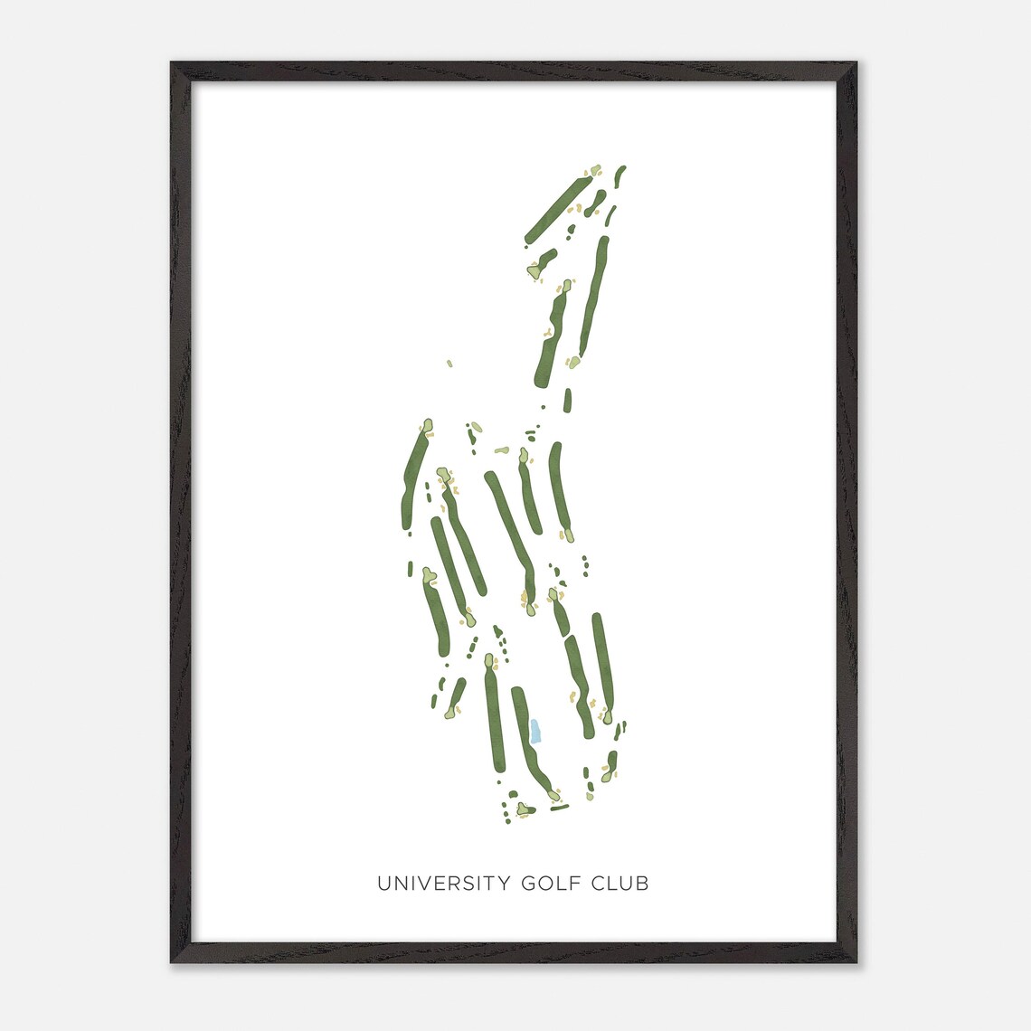 University Golf Club Canada Modern Scenic Watercolor Map Poster - Image 2