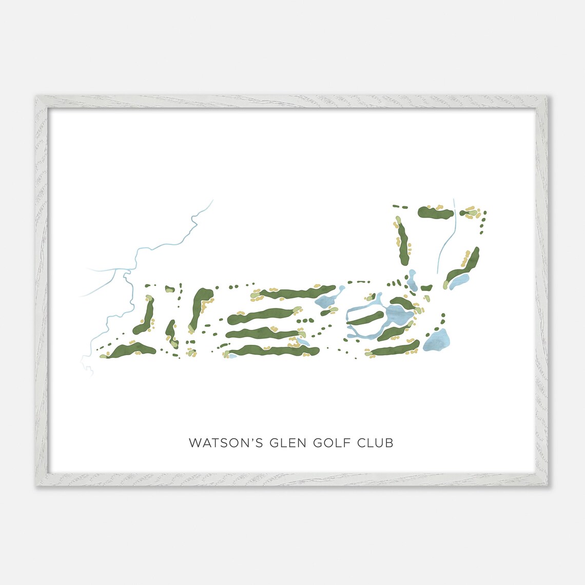 Watson's Glen Golf Club Canada Minimalist Style Golf Map Poster - Image 3