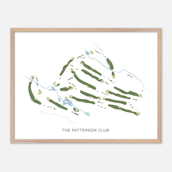 The Patterson Club In Fairfield Connecticut Modern Watercolor Map Golfer Gift Golf Wall Art Golf Poster Print Course Layout