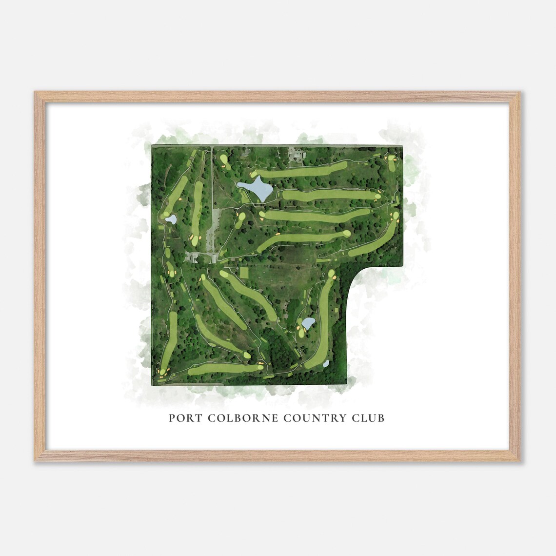 Port Colborne Country Club Canada Classic Watercolor Map Poster