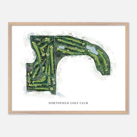 Northfield Golf Club In Northfield Minnesota Classic Watercolor Map Golfer Gift Golf Wall Art Golf Poster Print Course Layout