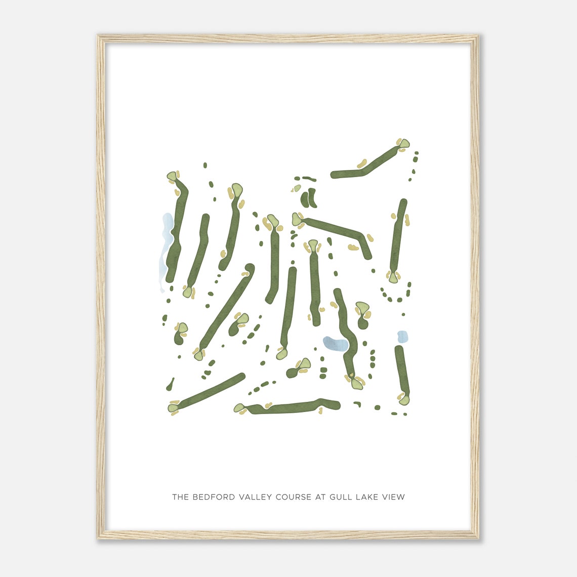 Bedford Valley Course at Gull Lake View Modern Layout Map Poster