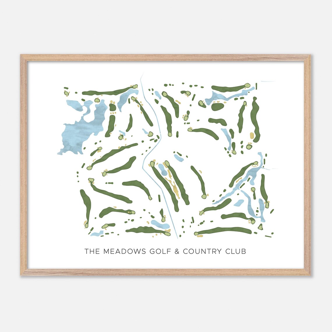 The Meadows Golf & Country Club Ottawa Canada Modern Watercolor Map Poster