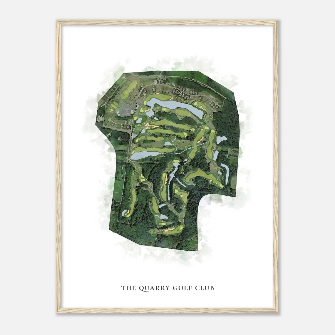 The Quarry Golf Club Ohio Classic Watercolor Map Poster Gift