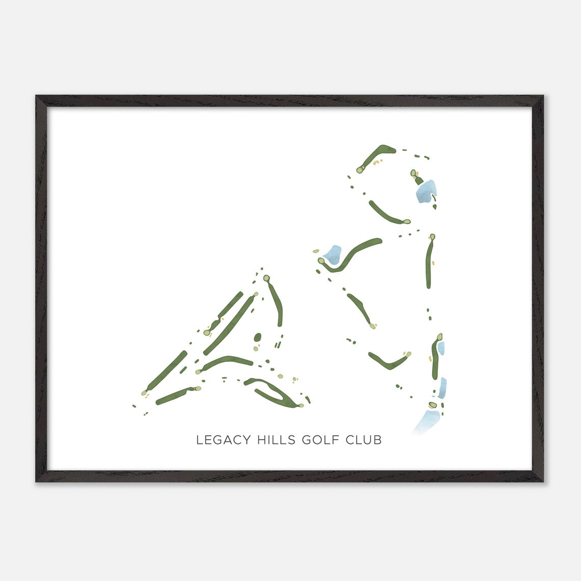 Legacy Hills Golf Club Indiana Minimalist Golf Course Map Wall Art - Image 5