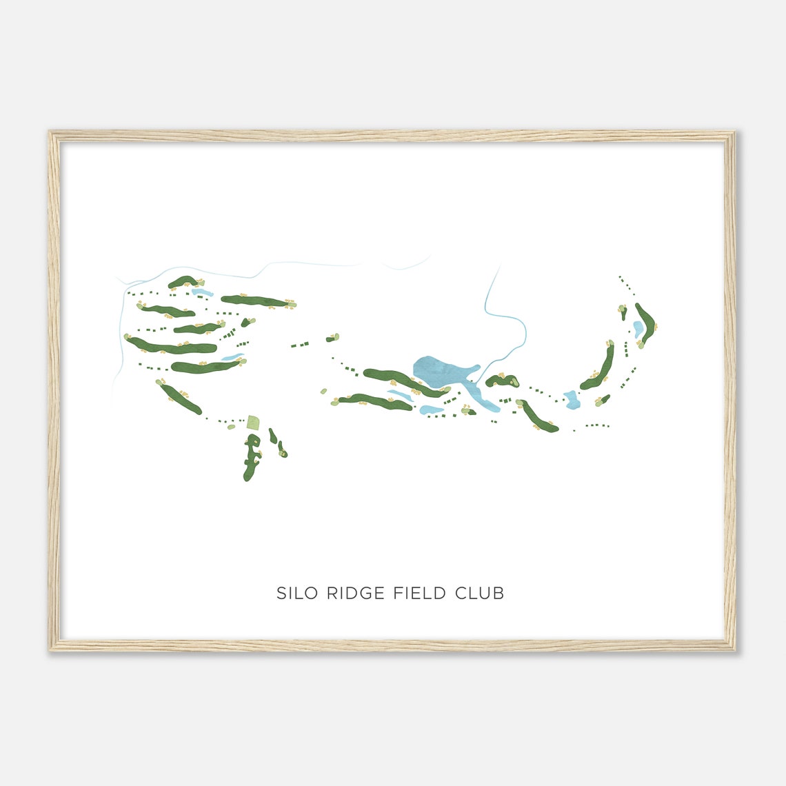 Silo Ridge Field Club Minimalist Fairway Line Course Map Poster - Image 2