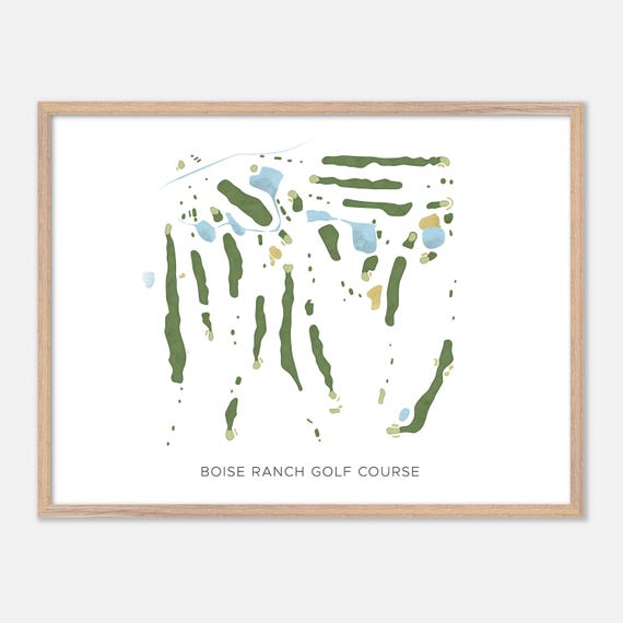 Boise Ranch Golf Course In Boise Idaho Modern Watercolor Map Golfer Gift Golf Wall Art Golf Poster Print Course Layout