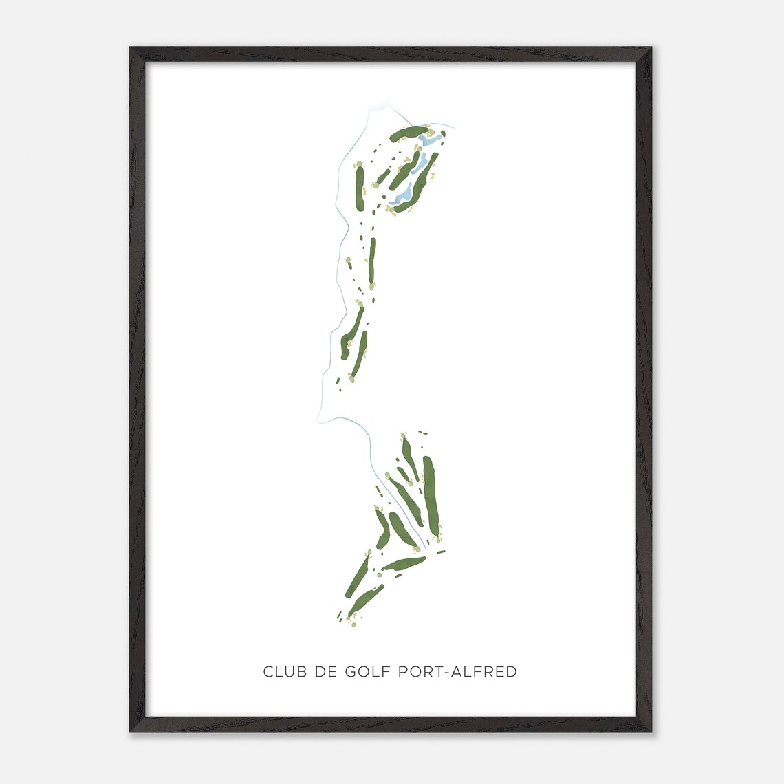 Club de Golf Port-Alfred Saguenay Canada Modern Watercolor Course Map Poster - Image 2