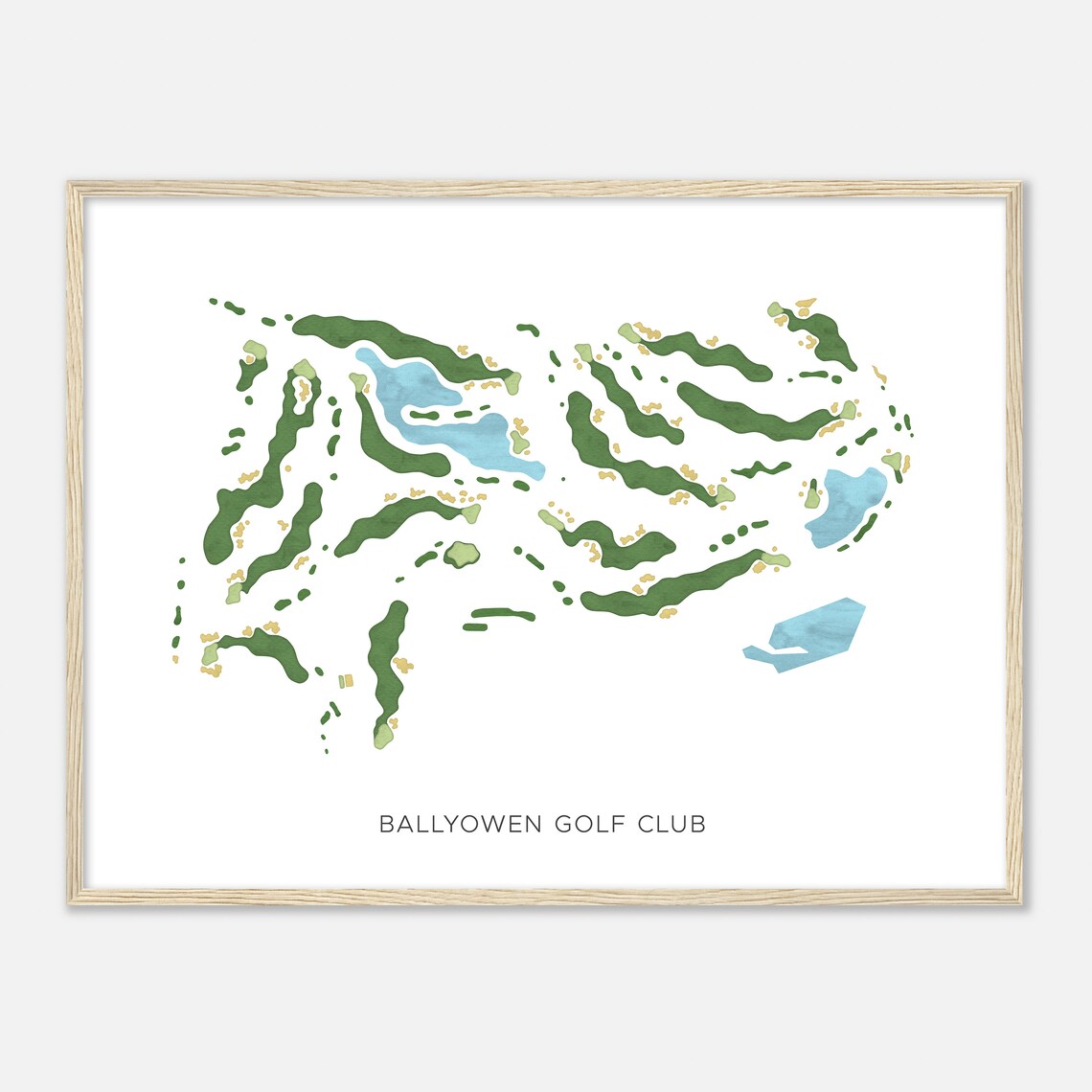 Ballyowen Golf Club New Jersey Modern Watercolor Map Golfer Gift Golf Wall Art Golf Poster Print Course Layout - Image 2