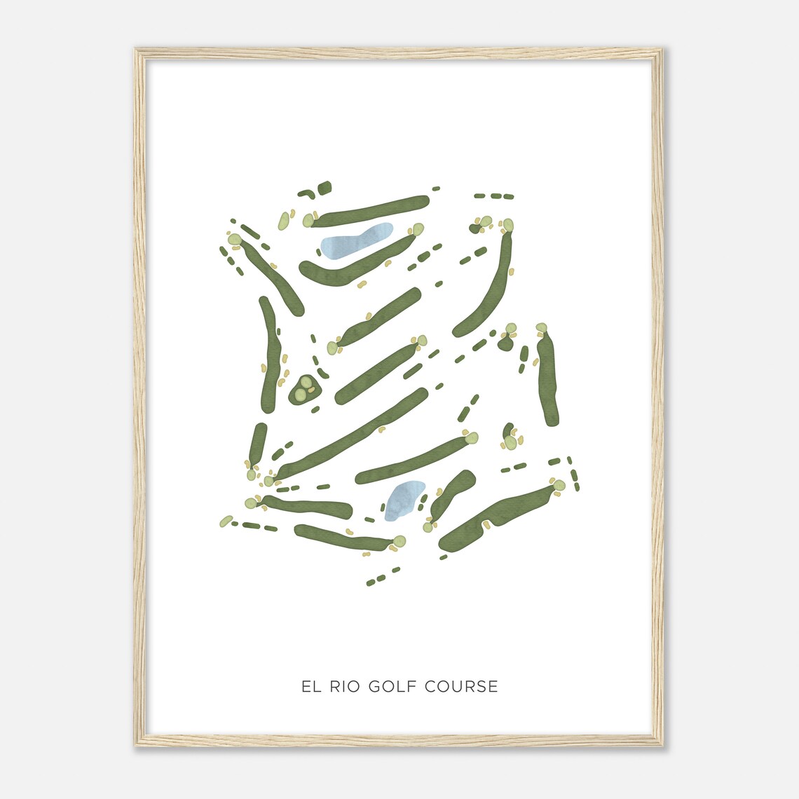 El Rio Golf Course Arizona Modern Watercolor Map Golfer Gift Golf Wall Art Golf Poster Print Course Layout - Image 2