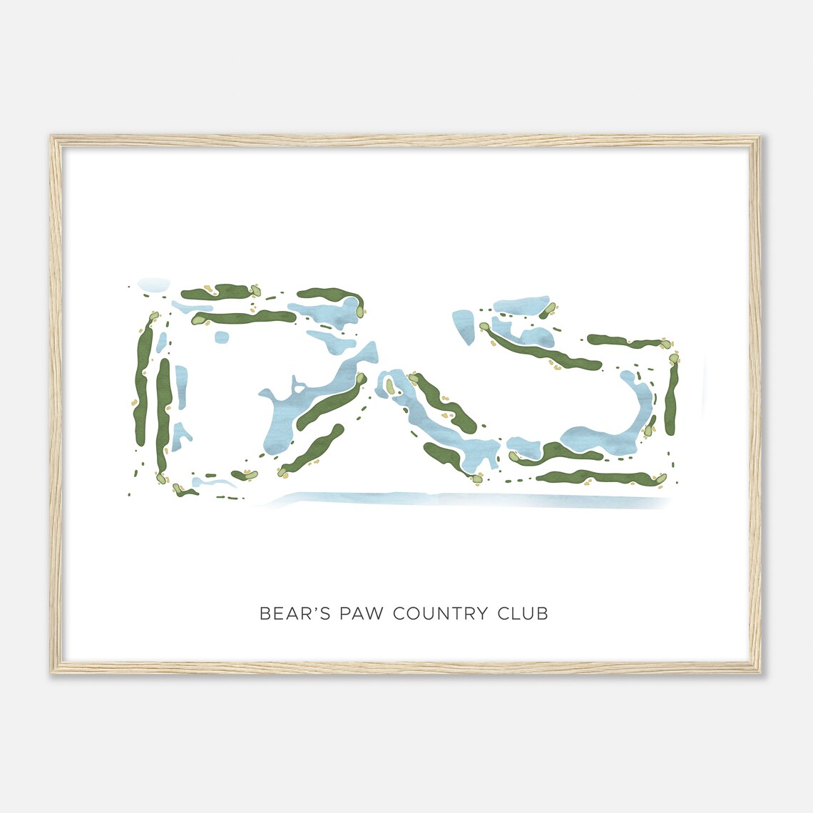 Bears Paw Country Club Elegant Minimalist Golf Course Poster