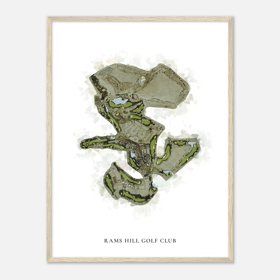 Rams Hill Golf Club California Classic Watercolor Map Golfer Gift Golf Wall Art Golf Poster Print Course Layout