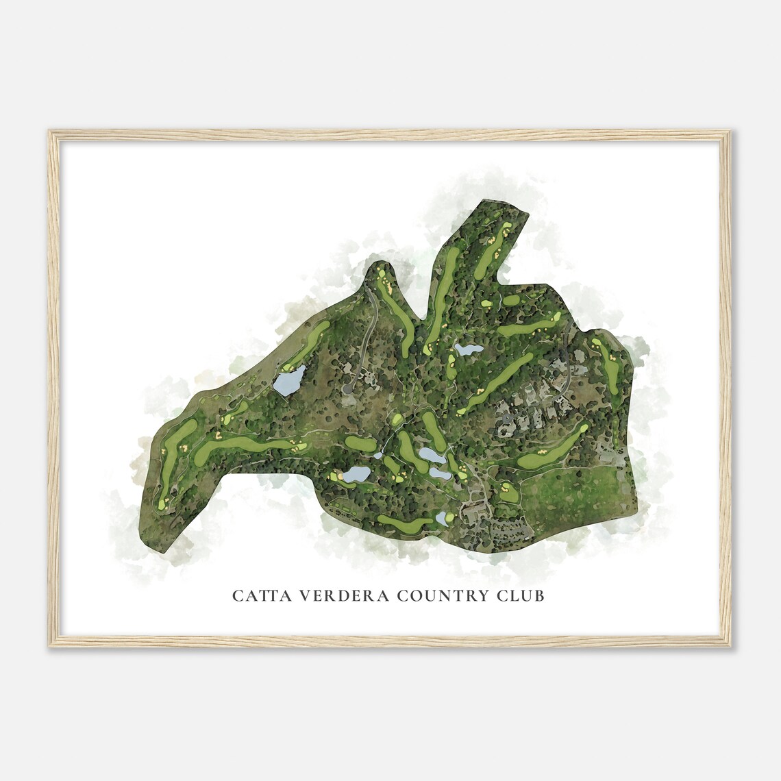 Catta Verdera Country Club Watercolor Aerial Map Course Art Poster