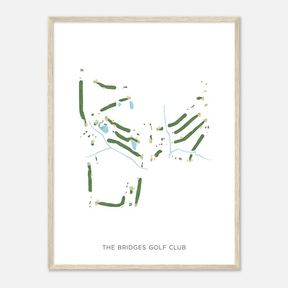 The Bridges Golf Club Pennsylvania Modern Watercolor Map Golfer Gift Golf Wall Art Golf Poster Print Course Layout