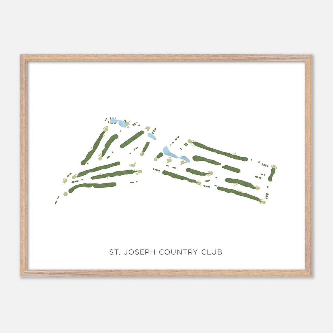 St. Joseph Country Club Country Club Missouri Modern Watercolor Poster