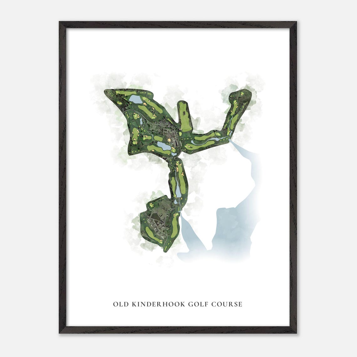 Old Kinderhook Golf Course Missouri Classic Watercolor Map Poster - Image 2