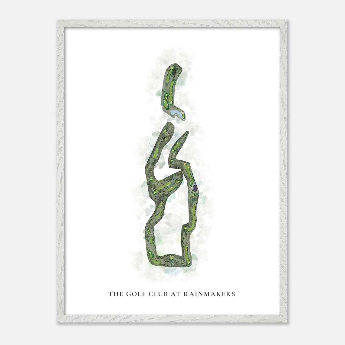 The Golf Club at Rainmakers New Mexico Classic Watercolor Map Poster - Image 2