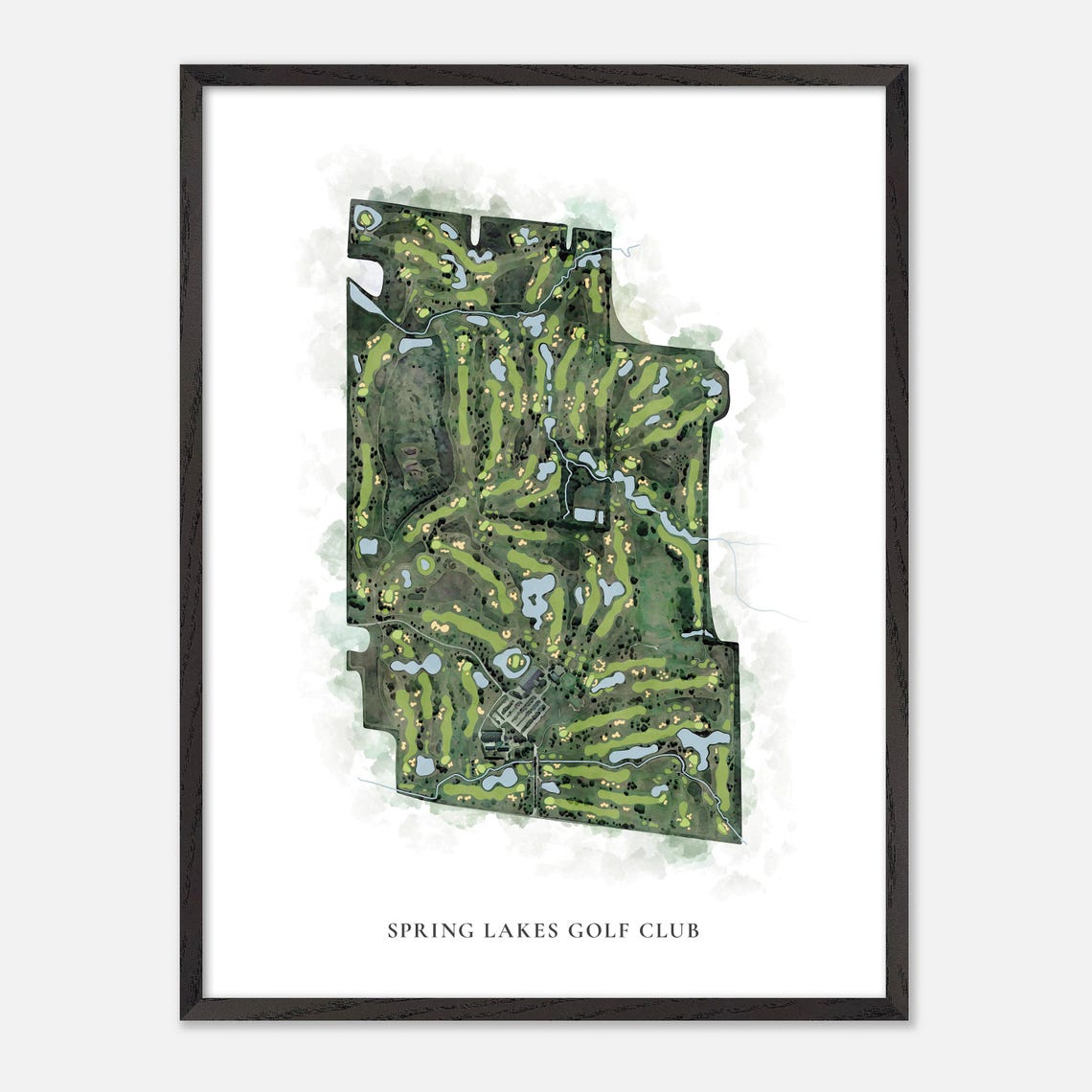 Spring Lakes Golf Club Canada Classic Watercolor Golf Map Poster - Image 2