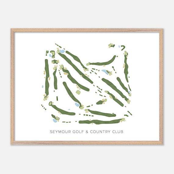 Seymour Golf & Country Club Canada Modern Watercolor Golf Map Poster