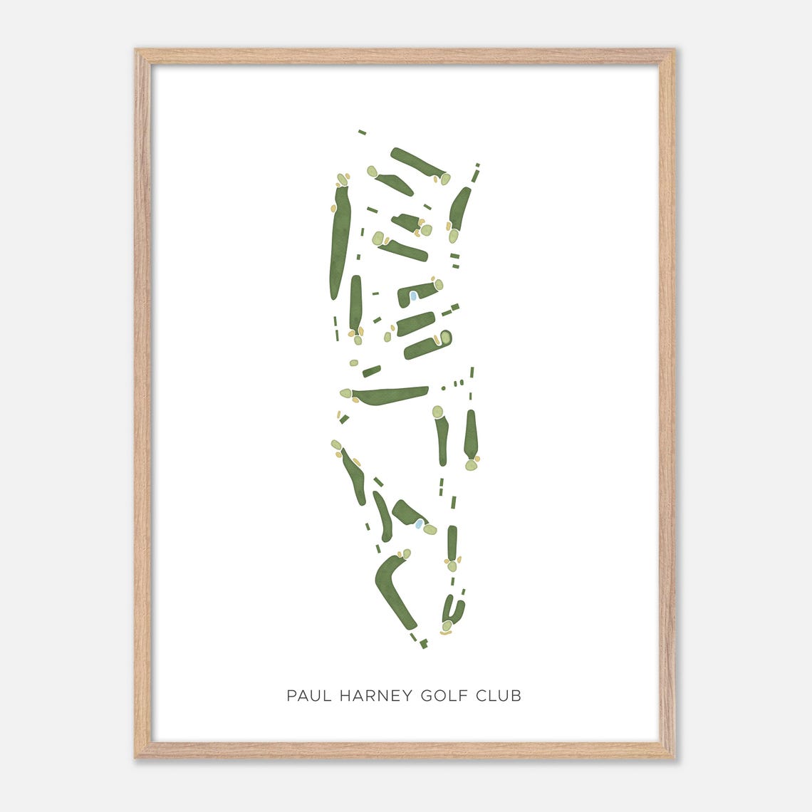 Paul Harney Golf Club Modern Minimalist Watercolor Map Poster - Image 6