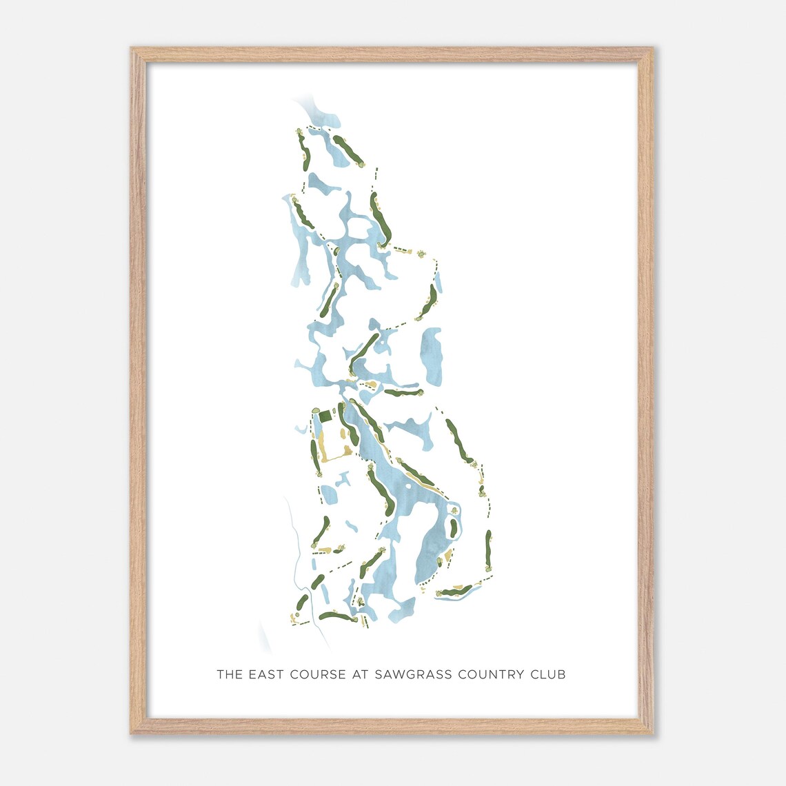 The East Course at Sawgrass Country Club Golf Map Minimalist Poster - Image 6