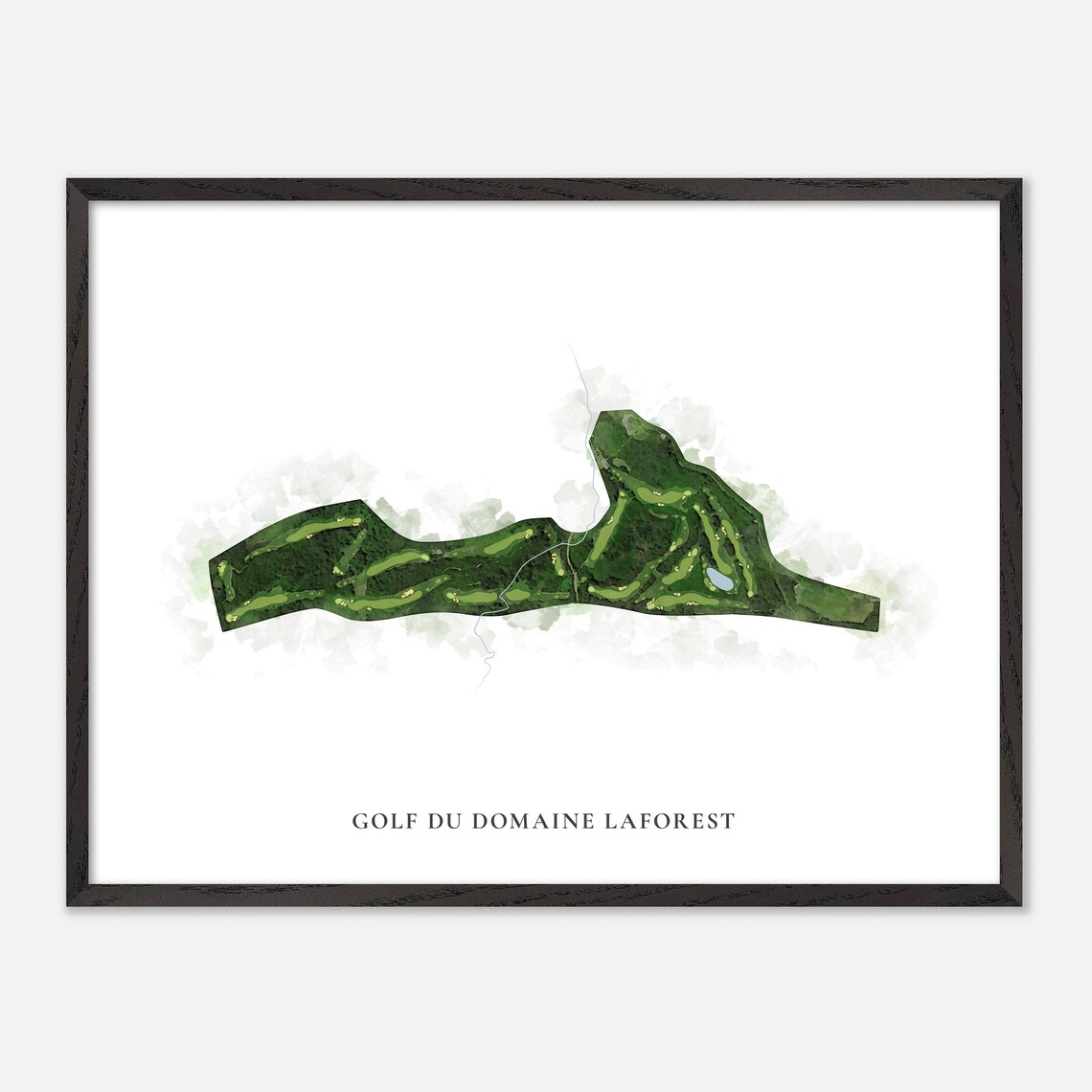 Golf Du Domaine Laforest Classic Aerial Watercolor Golf Map Poster - Image 4