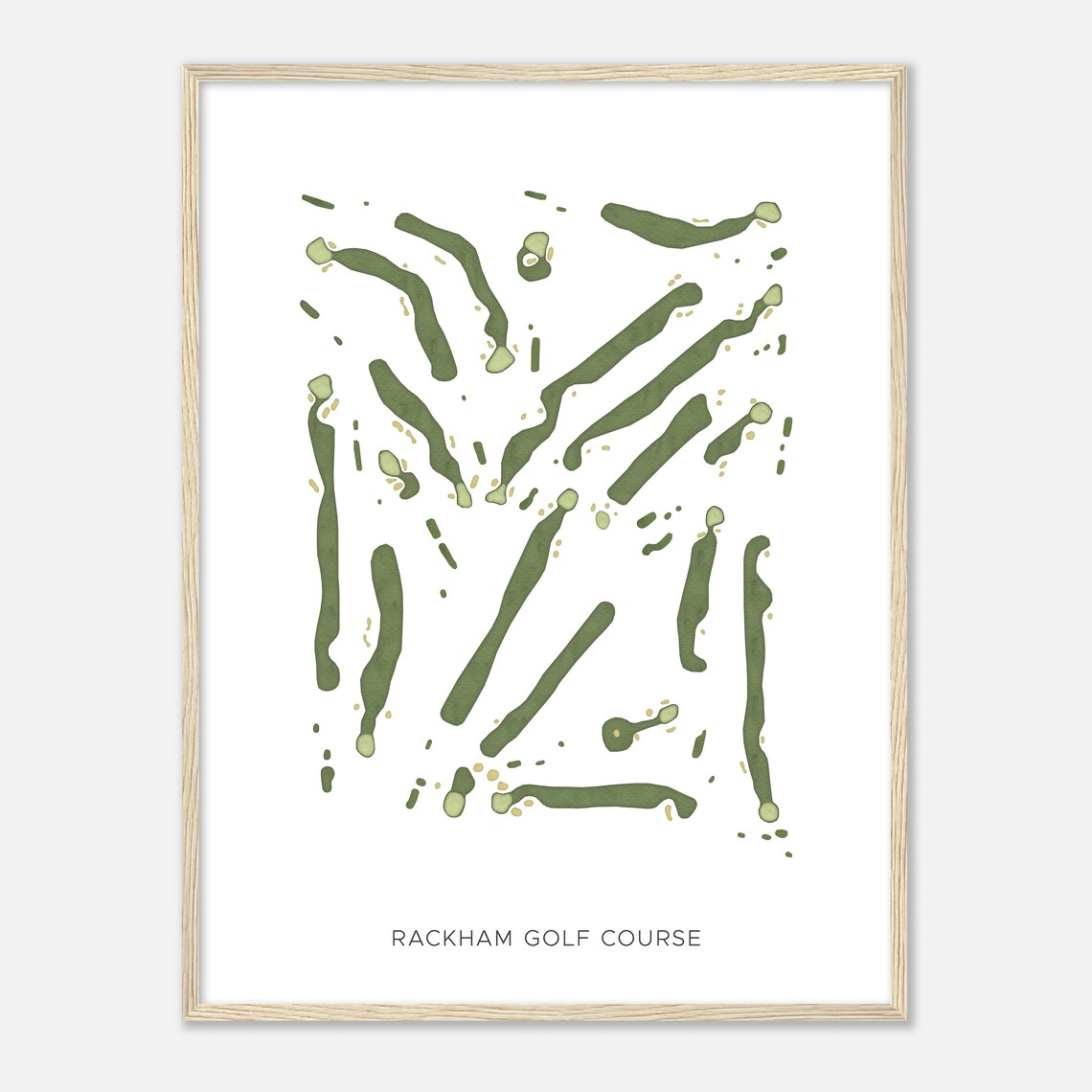 Rackham Golf Course Michigan Modern Watercolor Map Golfer Gift Golf Wall Art Golf Poster Print Course Layout - Image 2