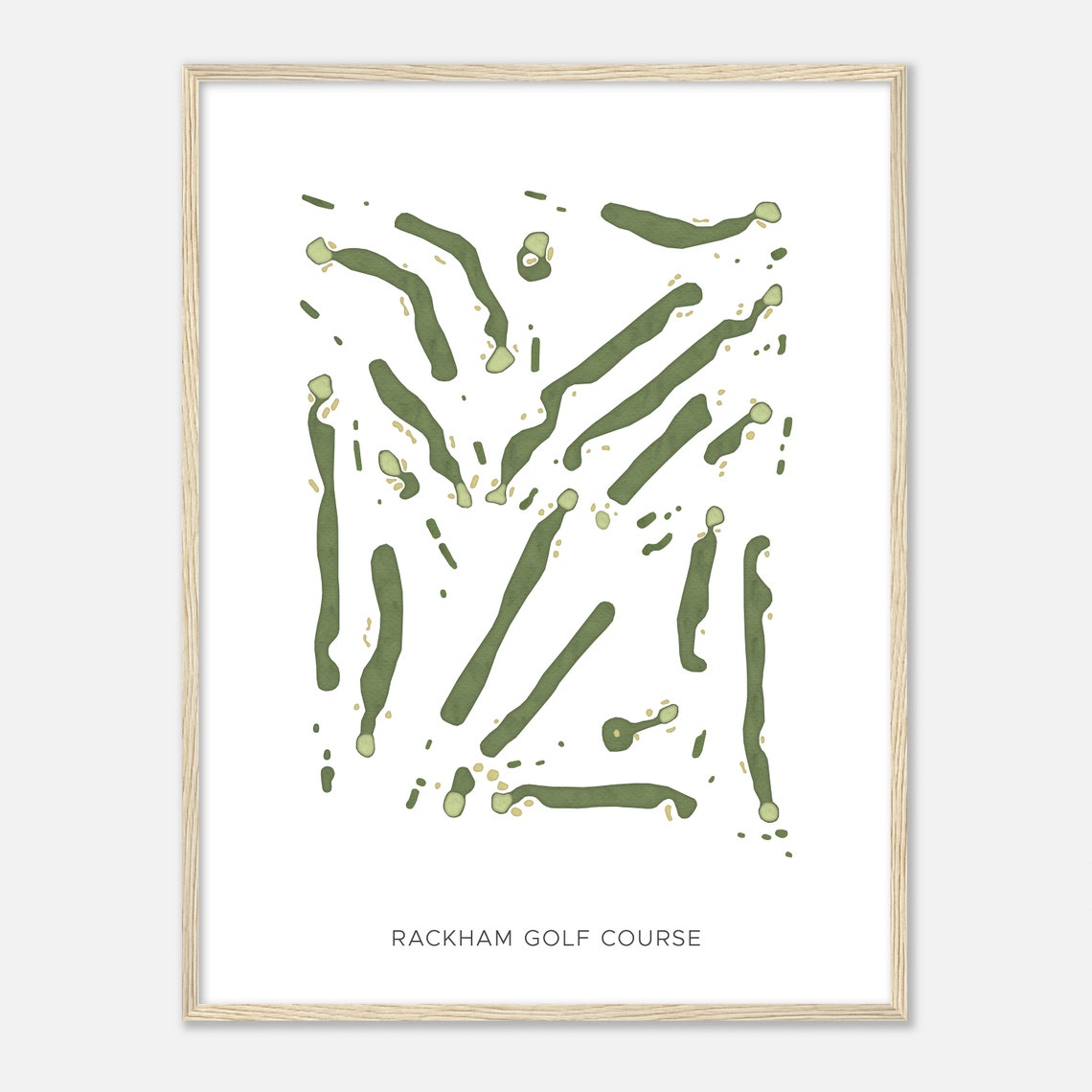 Rackham Golf Course Modern Minimalist Golf Course Map Poster - Image 2