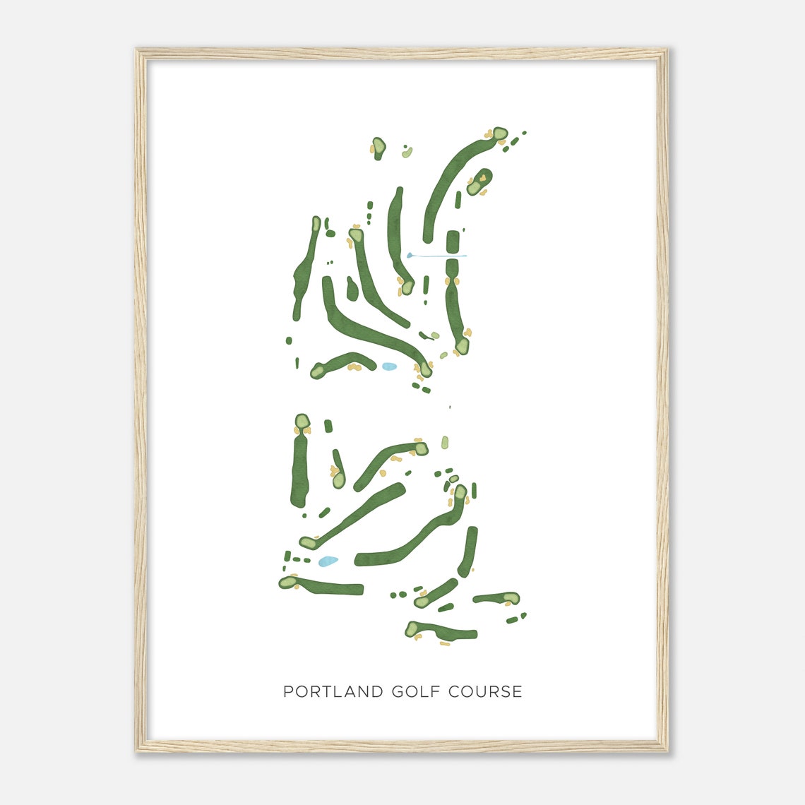 Portland Golf Course Minimalist Fairway Line Course Map Poster - Image 2