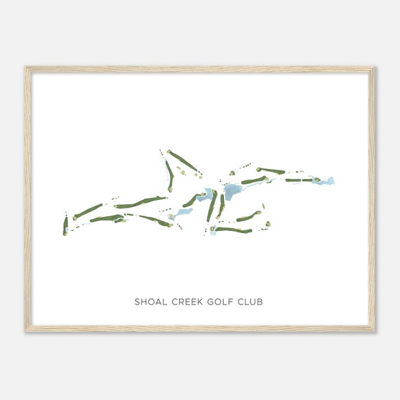 Shoal Creek Golf Club Alabama Modern Watercolor Map Golfer Gift Golf Wall Art Golf Poster Print Course Layout