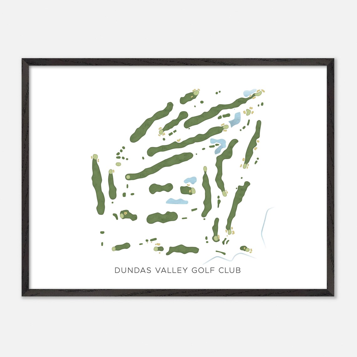 Dundas Valley Golf Club Canada Modern Watercolor Course Map Poster - Image 4