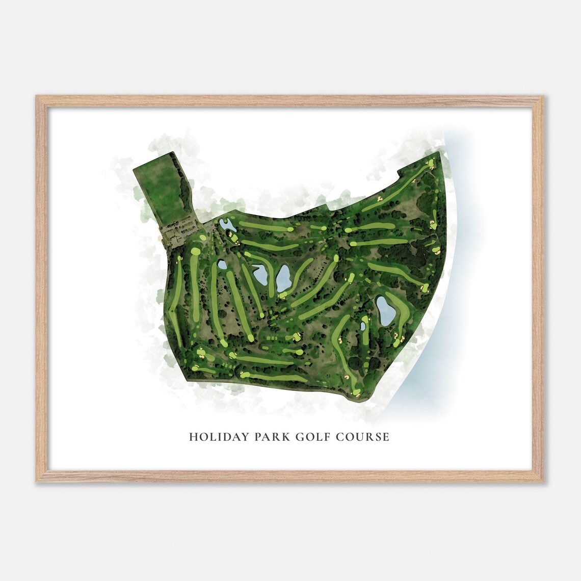 Holiday Park Golf Course Saskatchewan Classic Watercolor Poster