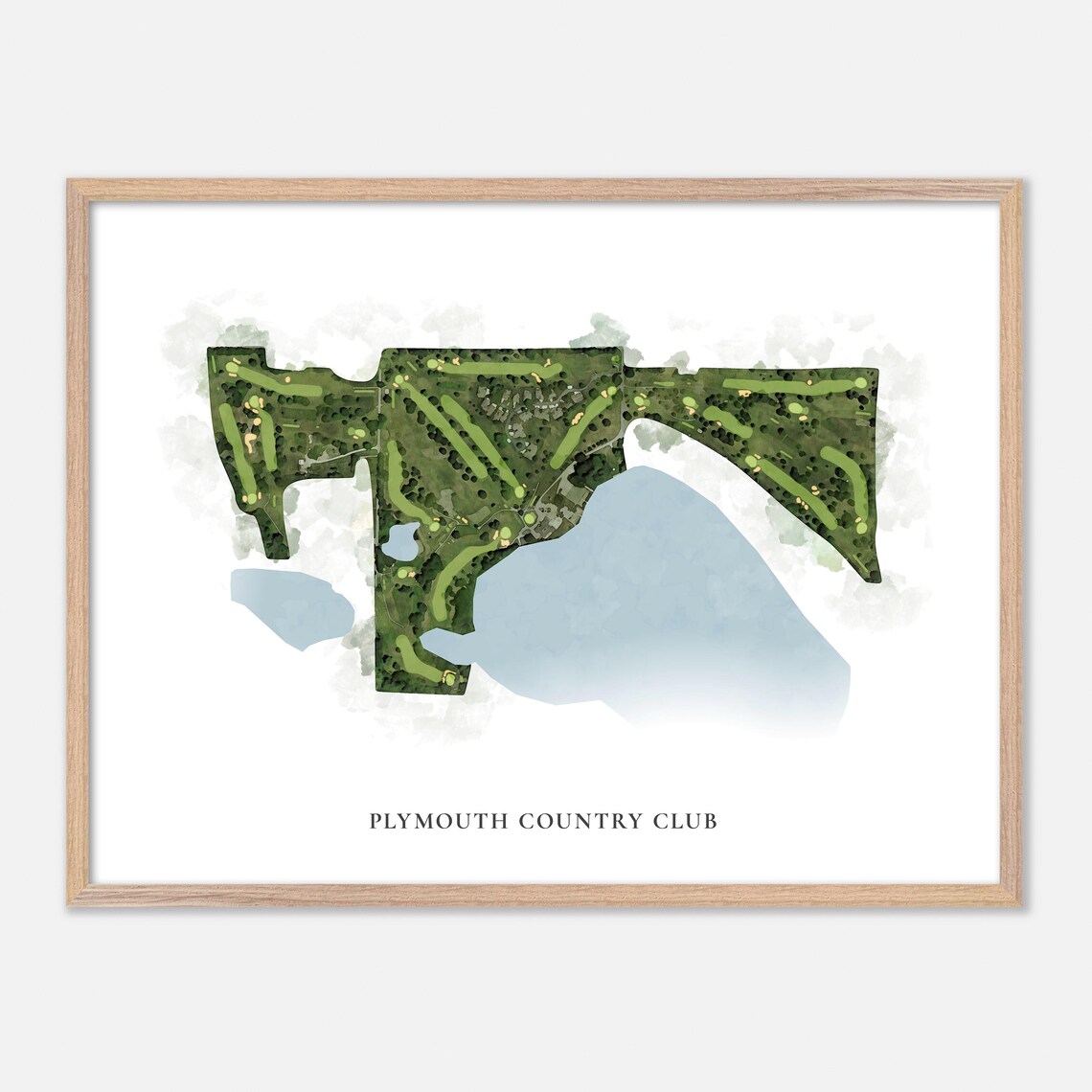 Plymouth Country Club Plymouth Indiana Classic Watercolor Map Print